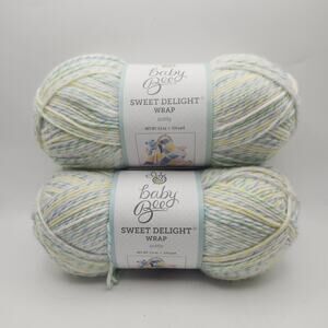 Baby Bee Sweet Delight Wrap Yarn Softly 310yd Light 3 Pastel Variegated Lot of 2